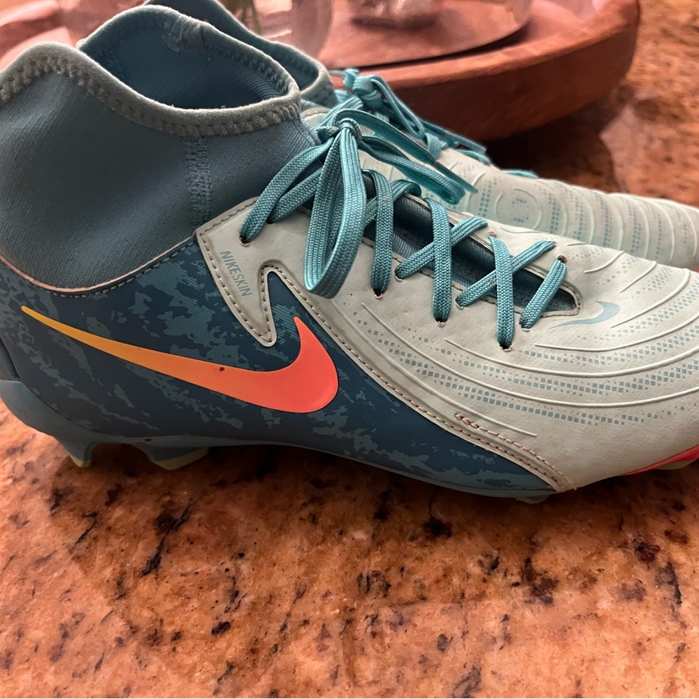Nike Blue and Orange Soccer Cleats
